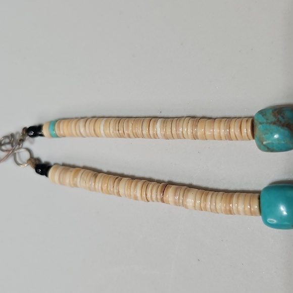 Unique Turquoise and Tan Beaded Necklace and Bracelet Set - Picture 11 of 15